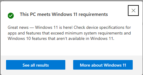 Image, This PC meets Windows 11 requirements