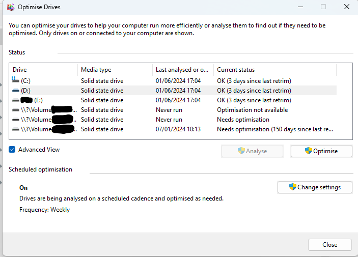 an image representing the Windows 11 system drive defragment utility